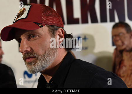 Der englische Schauspieler Andrew Lincoln bei einem Fototermin in Madrid abgebildet. (Foto: Jorge Sanz / Pacific Press) Stockfoto