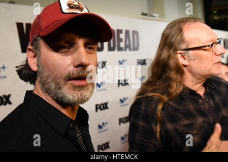 Der englische Schauspieler Andrew Lincoln bei einem Fototermin in Madrid abgebildet. (Foto: Jorge Sanz / Pacific Press) Stockfoto