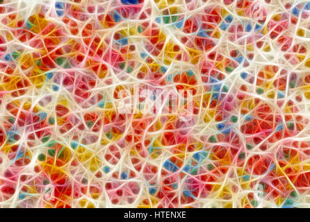Farben des Regenbogens abstrakte Mosaik Hintergrund. Fraktal-Hintergrund. Stockfoto