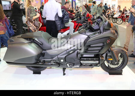 ISTANBUL, Türkei - 25. Februar 2017: Honda Goldwing F6B auf dem Display an Motobike Istanbul in Istanbul Exhibition Center Stockfoto