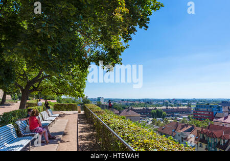 Brno, Tschechische Republik. Blick von den Mauern der Altstadt, Brünn, Mähren, Tschechien Stockfoto