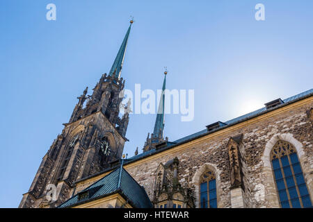 Brünn Kathedrale. Kathedrale der Heiligen Peter und Paul, Petrov Hügel, Brno, Mähren, Tschechien Stockfoto