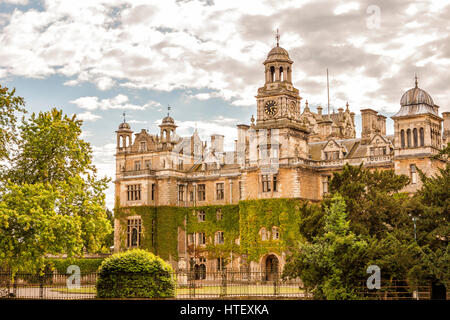 Thoresby Hall - eine Note, die ich aus dem 19. Jahrhundert Landhaus in Budby, Nottinghamshire aufgeführt, Stockfoto