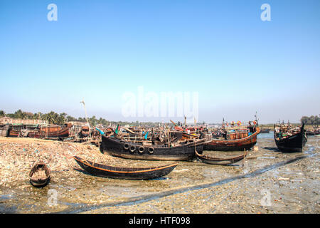 Der Hafen für Boote in Cox es Bazar in Bangladesch Stockfoto