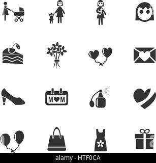 Mohter Tag Web Icons für User Interfacedesign Stock Vektor