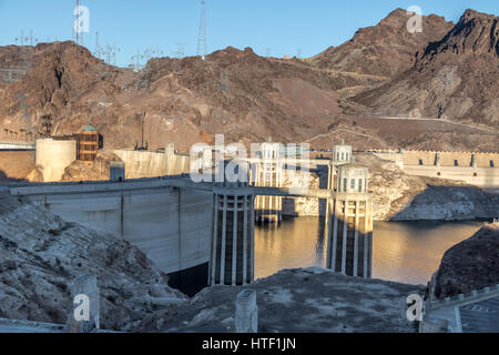 Hoover-Staudamm in Arizona - Nevada-Grenze, USA Stockfoto