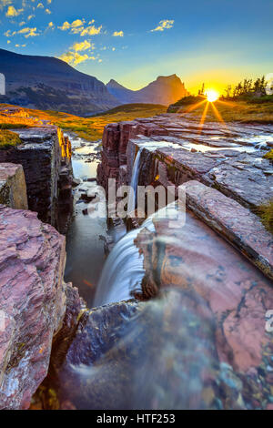 Reynolds Creek im Glacier-Nationalpark, Wyoming, USA Stockfoto