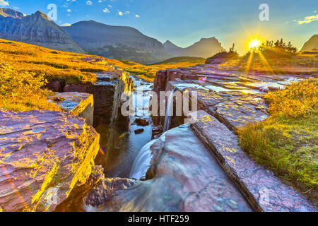 Reynolds Creek im Glacier-Nationalpark, Wyoming, USA Stockfoto