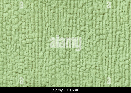 Hellgrünen flauschige Hintergrund der flauschigen, weichen Tuch. Textur des textilen Closeup. Stockfoto