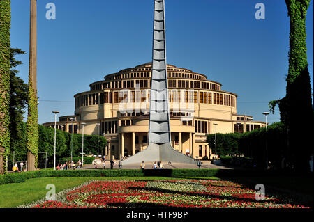 Architektur, Architektur, Breslau, Centennial, Stadt, Ziel, Dolnoslaskie, Dolny, Europa, Europa, Ferien, Hala, Halle, Erbe, Jahrhunde Stockfoto