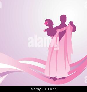 Ballett-Tänzer Vektor rosa Bild Stock Vektor
