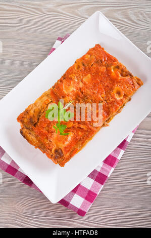 Aubergine Parmigiana. Stockfoto