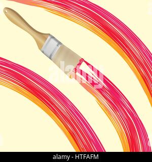 Pinsel Farbe rot Stock Vektor