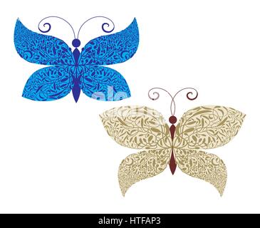 Vektor-Schmetterlinge-set Stock Vektor