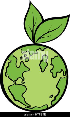 Natur-Symbol im Cartoon-Stil isoliert-Vektor-illustration Stock Vektor