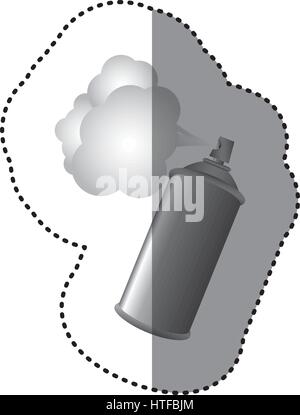 graue Aerosol-Sprays mit Cloud-Symbol Stock Vektor