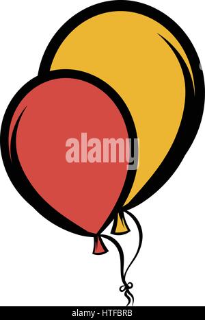 Luftballons-Symbol cartoon Stock Vektor