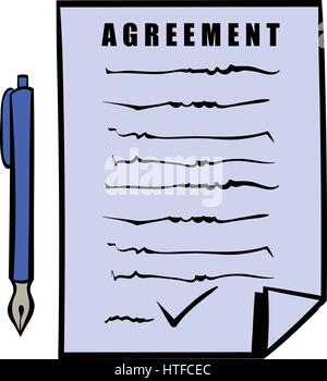 Vereinbarung-Symbol, Symbol-cartoon Stock Vektor