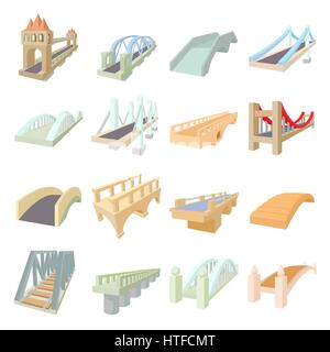 Brücke stellen icons Stock Vektor