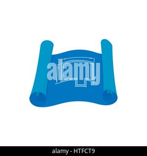 Architekturprojekt Symbol, Cartoon-Stil Stock Vektor