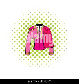 Spanischer Torero Jacke Symbol, Comic Stock Vektor