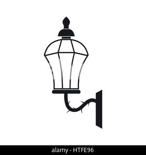 Eine alte Lampe in London Ikone, einfachen Stil Stock Vektor