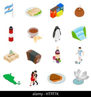 Argentinien stellen icons Stock Vektor
