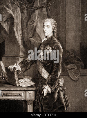 Wenzel Anton Graf Kaunitz, 1711-1794, Imperial Fürst von Kaunitz-Rietberg, österreichischer Staatsmann des aufgeklärten Absolutismus Stockfoto