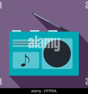 Radio-Symbol, flachen Stil Stock Vektor