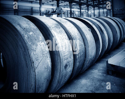 Die Produktion von verzinktem Stahl-Mühle. Stockfoto