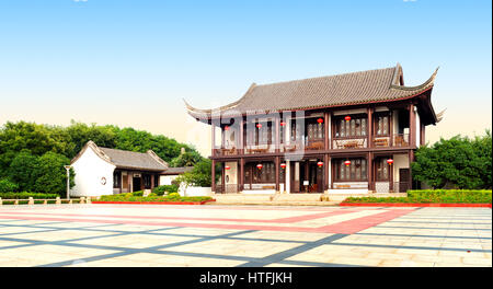 Alte Gebäude haben ethnische Merkmale, China Jiaxing. Stockfoto