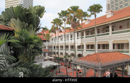 Singapur, Raffles Hotel Arcade, Garten, Stockfoto