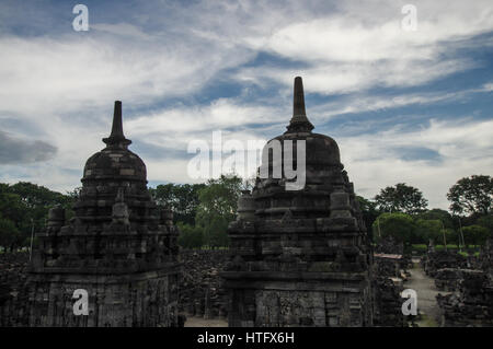 SEWU Mahayana buddhistische Tempelanlage befindet sich in der Nähe von Prambanan in Zentraljava, Indonesien Stockfoto