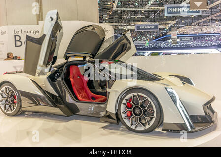 Genf, Schweiz - 8. März 2017: Concept Car auf der Dendrobium-Stand auf dem Genfer Autosalon Stockfoto