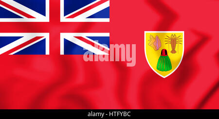 Civil Ensign der Turks And Caicos Islands. 3D Illustration. Stockfoto