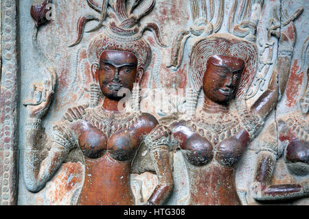 Apsaras geformt. Angkor Wat Tempel. Kambodscha, Asien Stockfoto