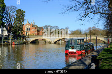 Der Fluss Avon bei Evesham, eine Worcesterhire Stadt England UK Stockfoto