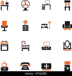 Möbel Web Icons für User Interfacedesign Stock Vektor
