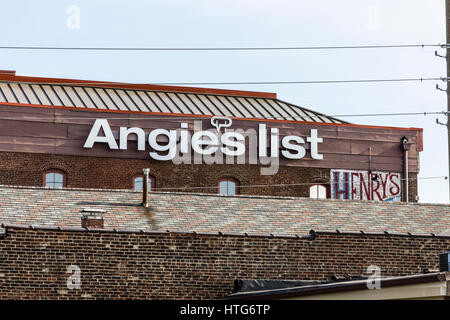 Indianapolis - ca. November 2016: Angies Liste Corporate Office und zentrale VI Stockfoto