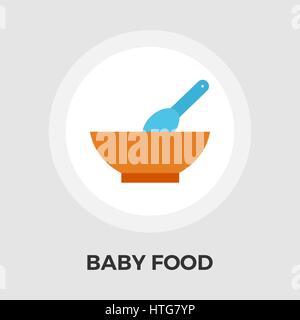 Baby Food Icon Vektor. Flach-Symbol auf dem weißen Hintergrund isoliert. Editierbare EPS-Datei. Vektor-Illustration. Stock Vektor