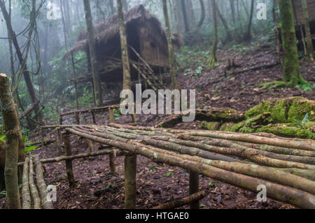 Orang Asli malaysischen Aborigine-Dorf im Dschungel in der Nähe von Cameron Highlands, Malaysia Stockfoto