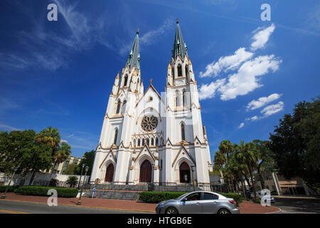 Kathedrale St. Johannes des Täufers, Savannah, Georgia. Stockfoto