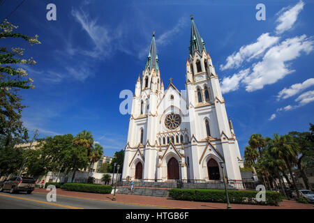 Kathedrale St. Johannes des Täufers, Savannah, Georgia. Stockfoto