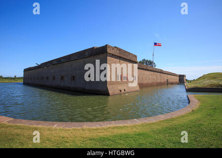 Fort Pulaski Nationalmonument, Cockspur Island (Savannah, Georgia) Stockfoto