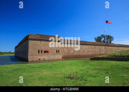 Fort Pulaski Nationalmonument, Cockspur Island (Savannah, Georgia) Stockfoto