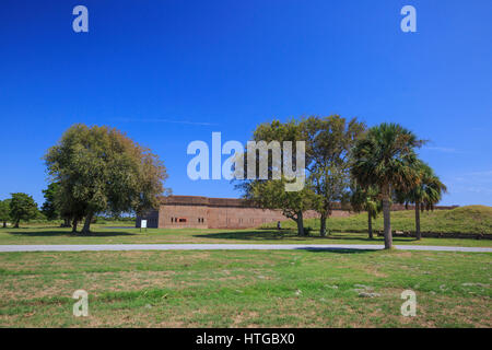 Fort Pulaski Nationalmonument, Cockspur Island (Savannah, Georgia) Stockfoto