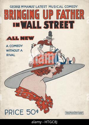 "Bringing Up Vater in der Wall Street" 1921 George McManus Musical Noten Abdeckung Stockfoto