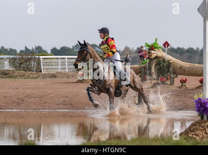 Tweseldown UK. 11. März 2017. Fahrer aus über dem Land konkurrieren in den BE-Pferd-Studien. Bildnachweis: Scott Carruthers/Alamy Live-Nachrichten Stockfoto