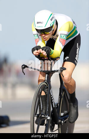 13. März 2017 52. Tirreno - Adriatico Bühne 07: San Benedetto del Tronto - San Benedetto del Tronto ITT 1.: DENNIS Rohan (AUS) BMC Foto: Cronos/Yuzuru Sunada Stockfoto