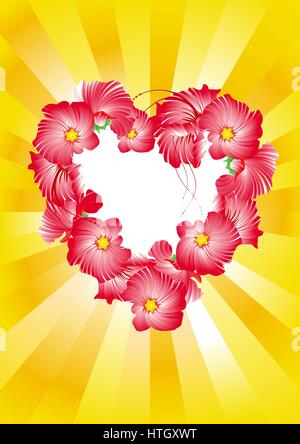 Herz-Blumen-Funke Stock Vektor